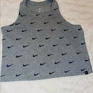 Grey Nike sleeveless crop top